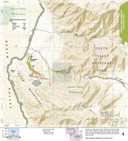 National Geographic 1709 Death Valley Day Hikes (map 05) digital map