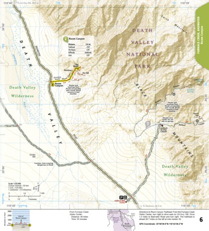 National Geographic 1709 Death Valley Day Hikes (map 06) digital map