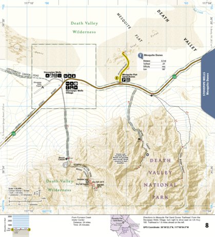 National Geographic 1709 Death Valley Day Hikes (map 08) digital map