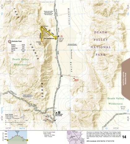 National Geographic 1709 Death Valley Day Hikes (map 14) digital map
