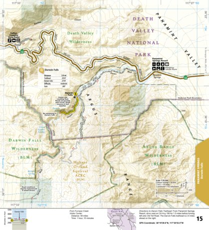 National Geographic 1709 Death Valley Day Hikes (map 15) digital map