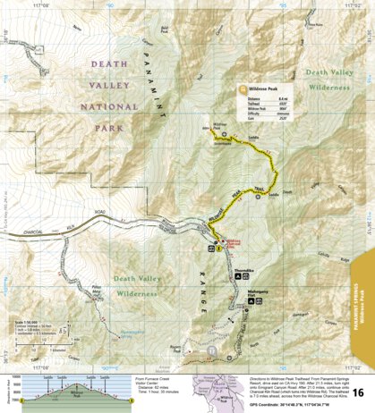 National Geographic 1709 Death Valley Day Hikes (map 16) digital map