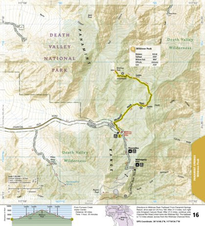 National Geographic 1709 Death Valley Day Hikes (map 16) digital map