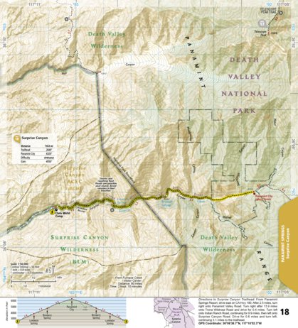 National Geographic 1709 Death Valley Day Hikes (map 18) digital map