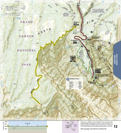 National Geographic 1711 Grand Canyon Day Hikes (map 12) digital map