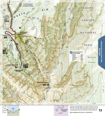 National Geographic 1711 Grand Canyon Day Hikes (map 13) digital map