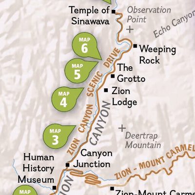National Geographic 1712 Zion Day Hikes (map 00) digital map