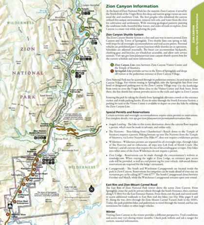 National Geographic 1712 Zion Day Hikes (map 00a) digital map