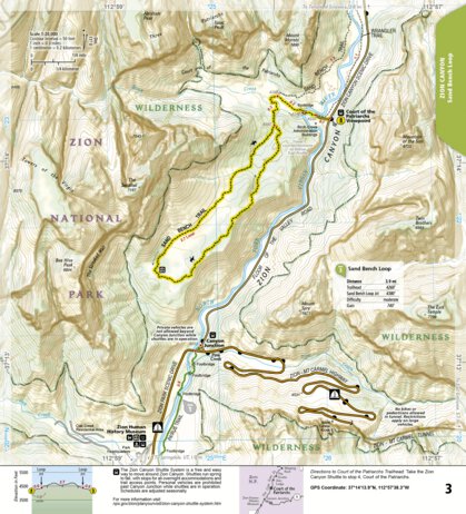 National Geographic 1712 Zion Day Hikes (map 03) digital map