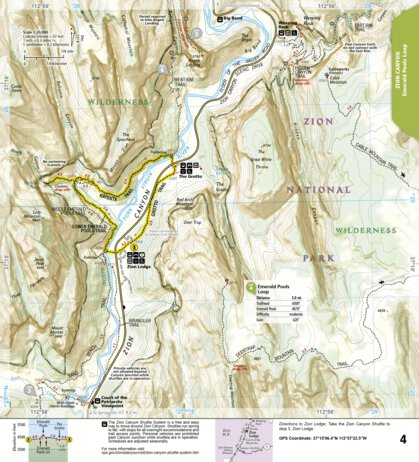National Geographic 1712 Zion Day Hikes (map 04) digital map