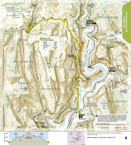 National Geographic 1712 Zion Day Hikes (map 06) digital map