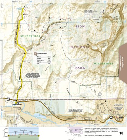 National Geographic 1712 Zion Day Hikes (map 10) digital map