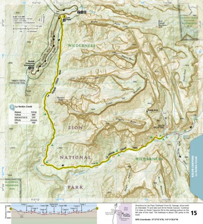 National Geographic 1712 Zion Day Hikes (map 15) digital map