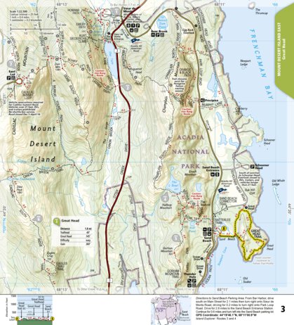 National Geographic 1714 Acadia Hikes (map 03) digital map