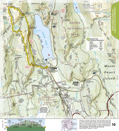 National Geographic 1714 Acadia Hikes (map 10) digital map