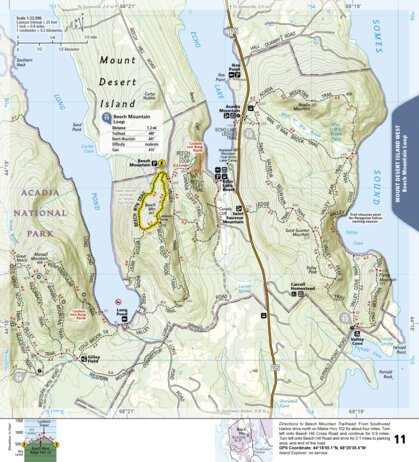 National Geographic 1714 Acadia Hikes (map 11) digital map
