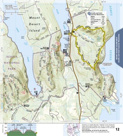National Geographic 1714 Acadia Hikes (map 12) digital map