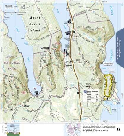 National Geographic 1714 Acadia Hikes (map 13) digital map