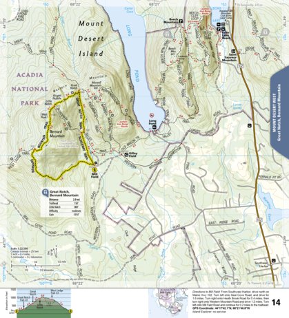 National Geographic 1714 Acadia Hikes (map 14) digital map