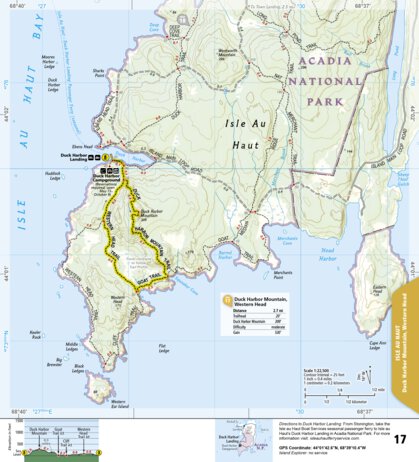 National Geographic 1714 Acadia Hikes (map 17) digital map