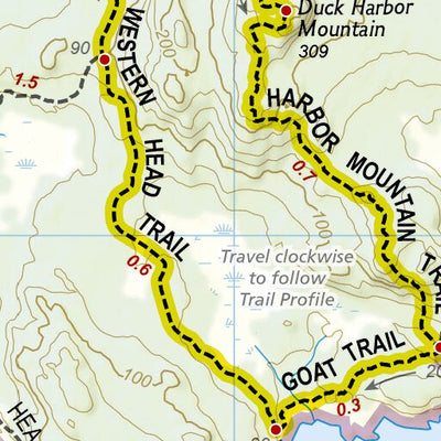 National Geographic 1714 Acadia Hikes (map 17) digital map