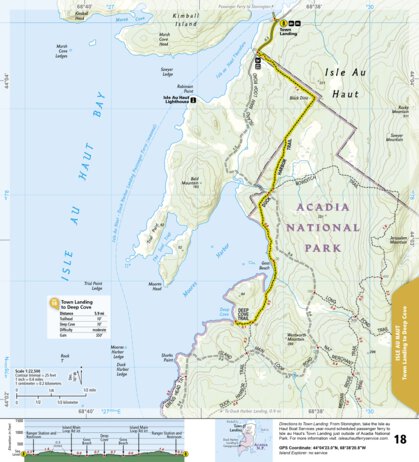 National Geographic 1714 Acadia Hikes (map 18) digital map
