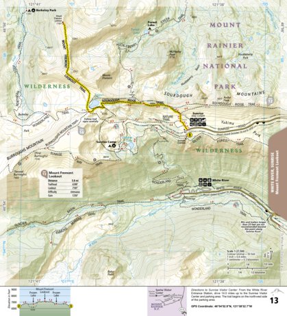 National Geographic 1715 Mt Rainier Day Hikes (map 13) digital map