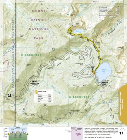 National Geographic 1715 Mt Rainier Day Hikes (map 17) digital map