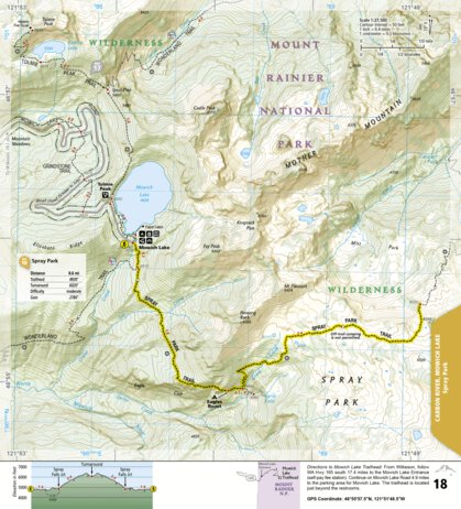 National Geographic 1715 Mt Rainier Day Hikes (map 18) digital map