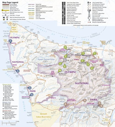 National Geographic 1716 Olympic Day Hikes (map 00) digital map