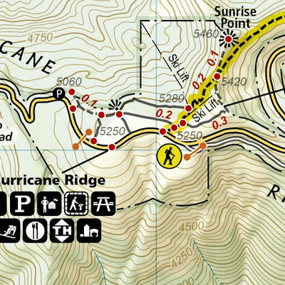 National Geographic 1716 Olympic Day Hikes (map 02) digital map