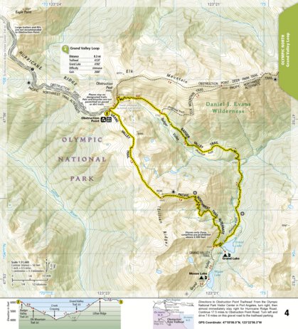 National Geographic 1716 Olympic Day Hikes (map 04) digital map