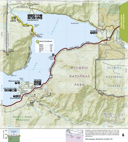 National Geographic 1716 Olympic Day Hikes (map 06) digital map