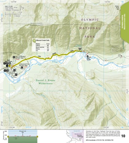 National Geographic 1716 Olympic Day Hikes (map 10) digital map