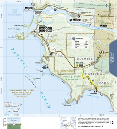National Geographic 1716 Olympic Day Hikes (map 12) digital map