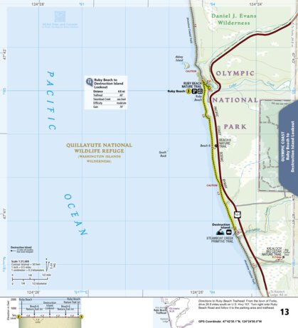 National Geographic 1716 Olympic Day Hikes (map 13) digital map