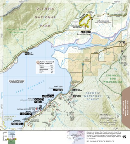 National Geographic 1716 Olympic Day Hikes (map 15) digital map