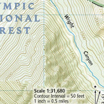 National Geographic 1716 Olympic Day Hikes (map 15) digital map