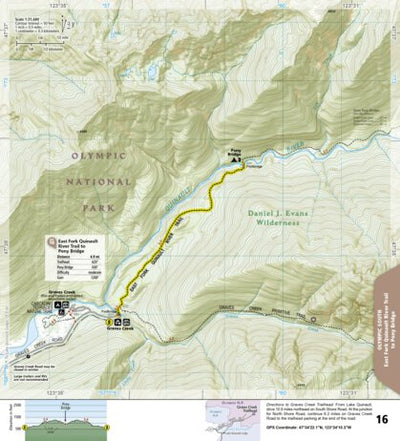 National Geographic 1716 Olympic Day Hikes (map 16) digital map
