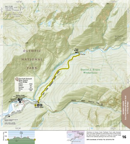 National Geographic 1716 Olympic Day Hikes (map 16) digital map