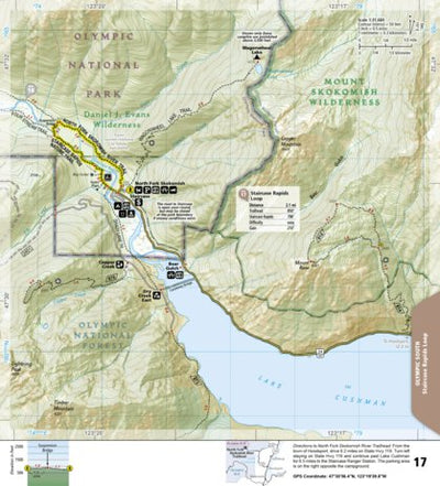 National Geographic 1716 Olympic Day Hikes (map 17) digital map