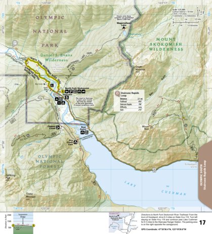 National Geographic 1716 Olympic Day Hikes (map 17) digital map