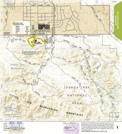 National Geographic 1717 Joshua Tree Day HIkes (map 01) digital map