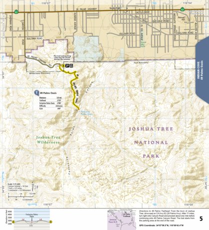 National Geographic 1717 Joshua Tree Day HIkes (map 05) digital map