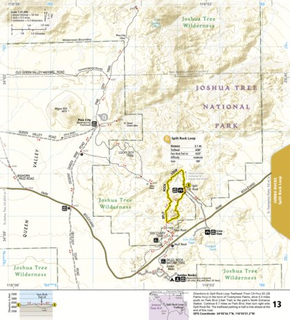 National Geographic 1717 Joshua Tree Day HIkes (map 13) digital map