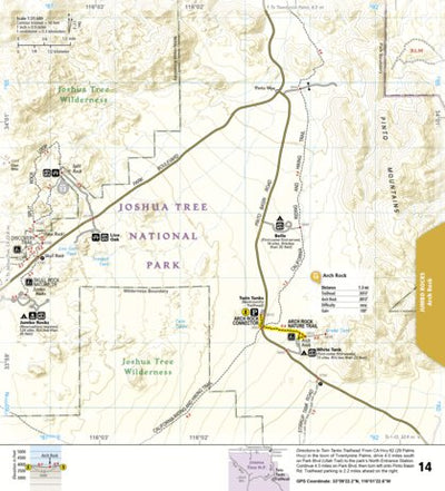 National Geographic 1717 Joshua Tree Day HIkes (map 14) digital map