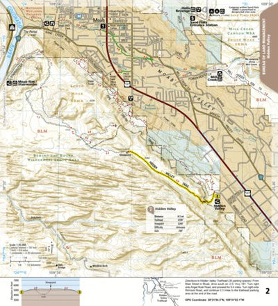 National Geographic 1718 Moab Day Hikes Map 02 digital map