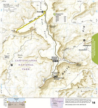 National Geographic 1718 Moab Day Hikes Map 14 digital map