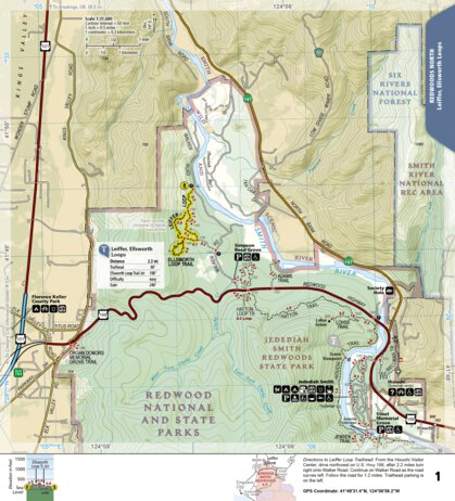 National Geographic 1719 Redwood Day HIkes (map 01) digital map