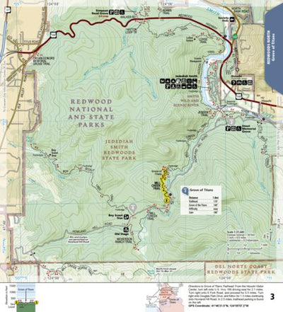 National Geographic 1719 Redwood Day HIkes (map 03) digital map